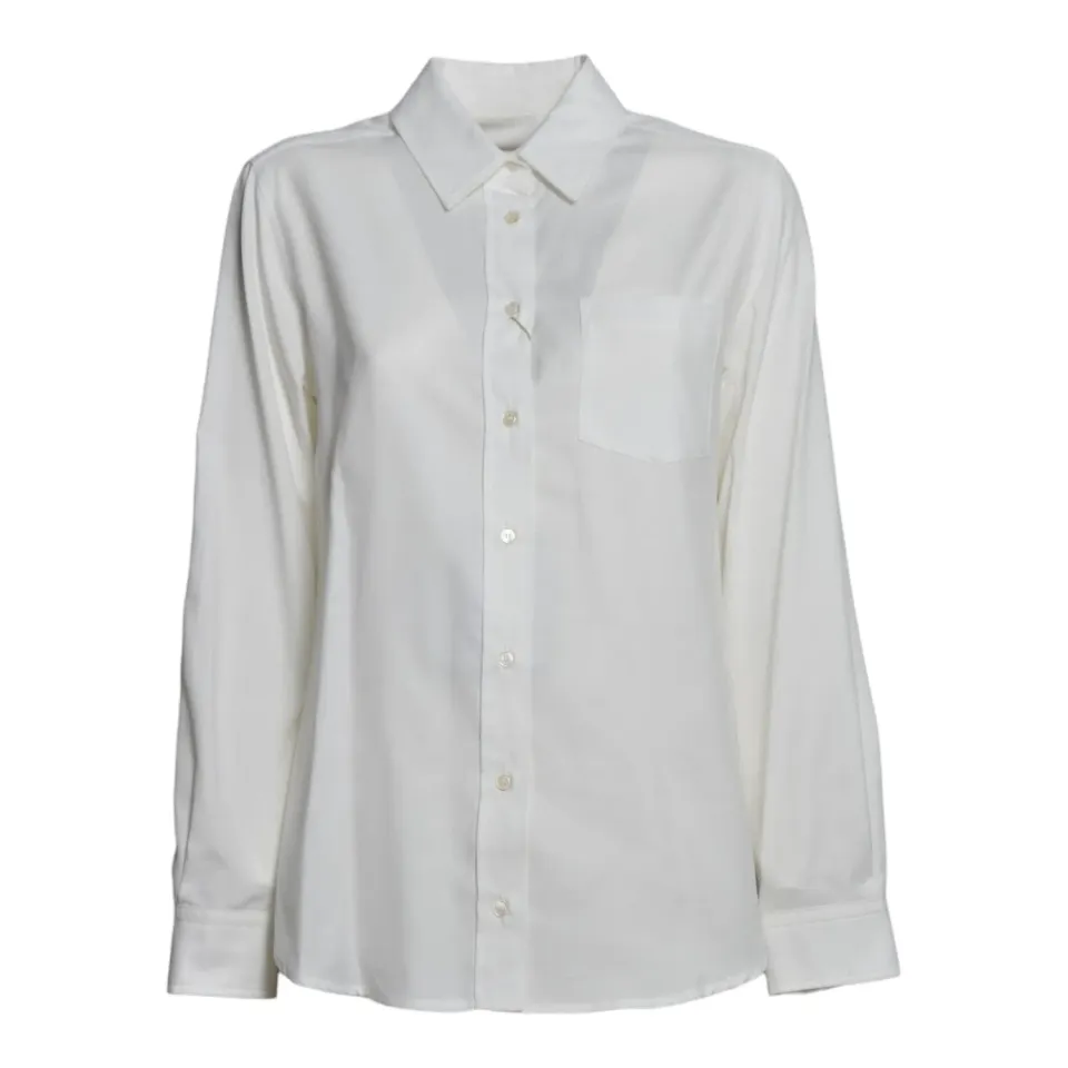 Max Mara Weekend Cobalto Camicia Bianca Donna Cotone