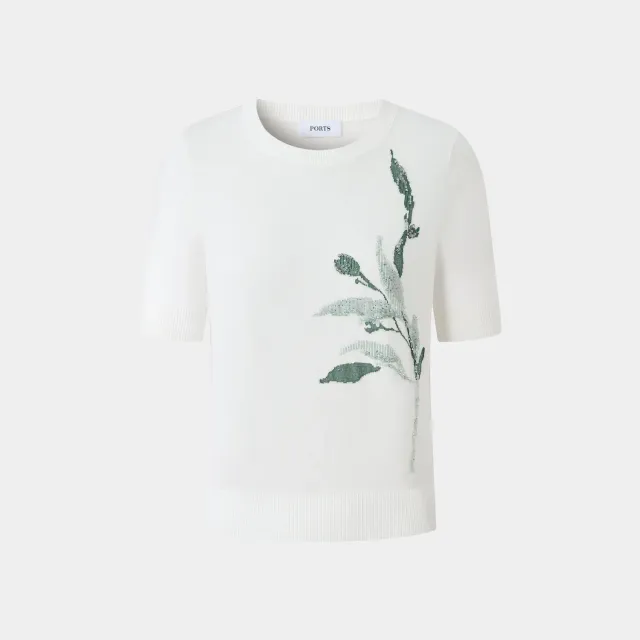 PORTS Leafy Elegance Top lyocell crema S