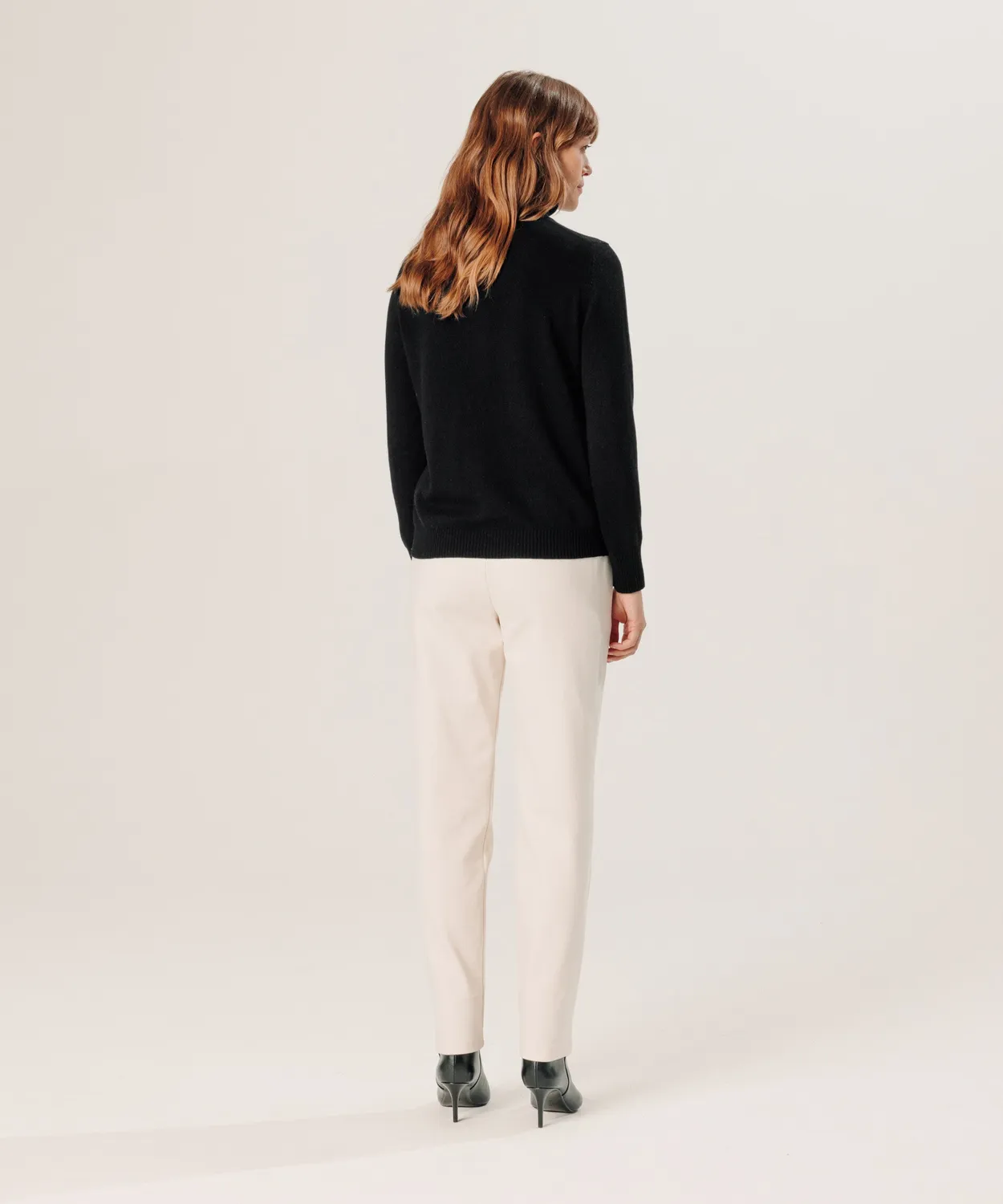 Rodier Maglione Dolcevita Cashmere 2 Fili Nero