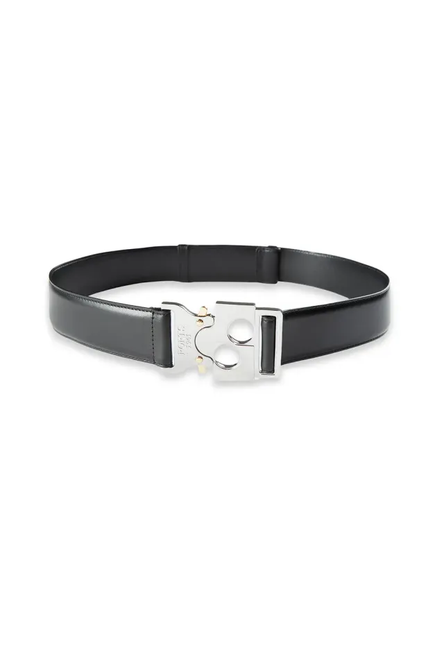 PORTS 1961 Elegant Edge cintura pelle nera