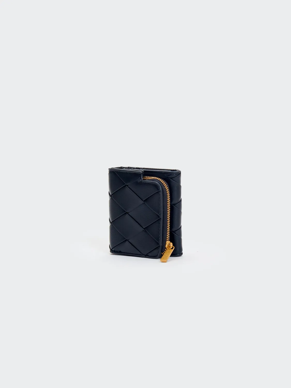 Vicolo portafoglio ecopelle intrecciata nero