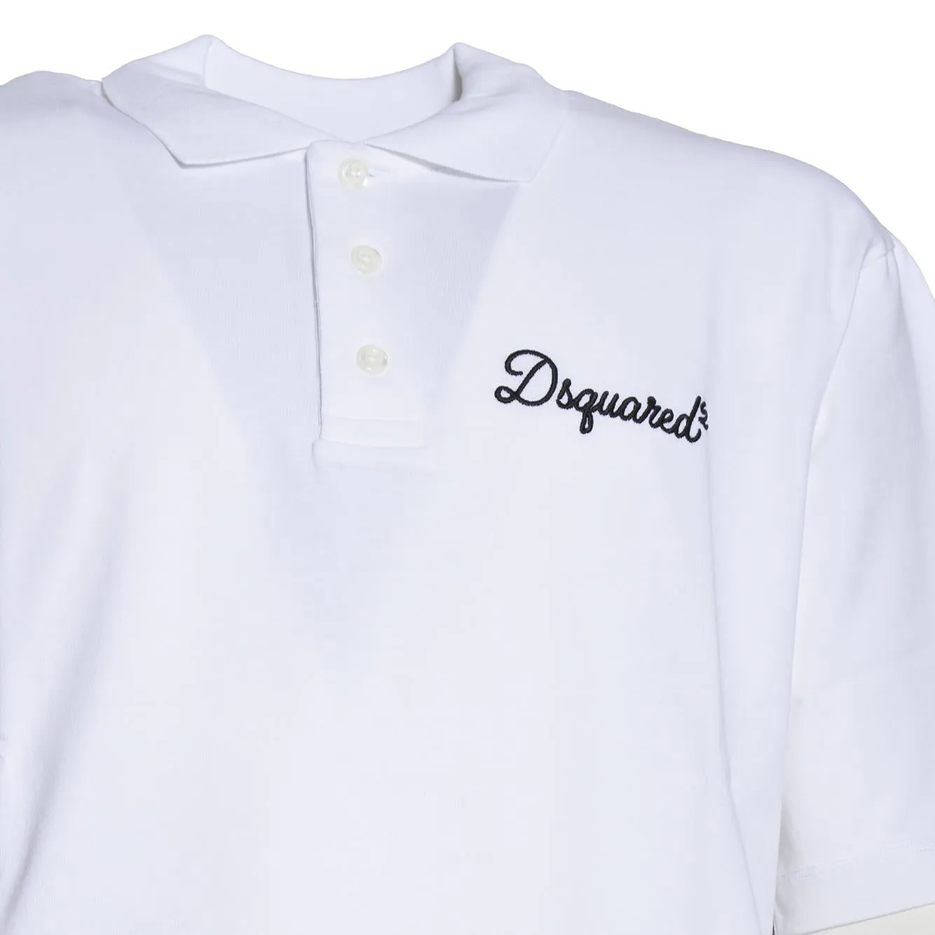 Dsquared2 S74GL0100D20106 Signature polo uomo bianca cotone