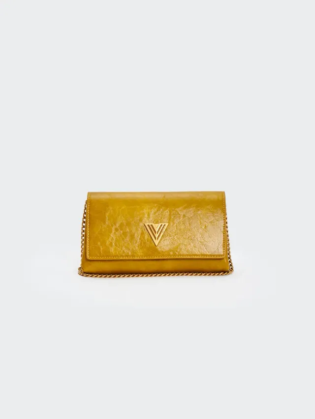Vicolo Borsa Shibuya tracolla verde olio ecopelle