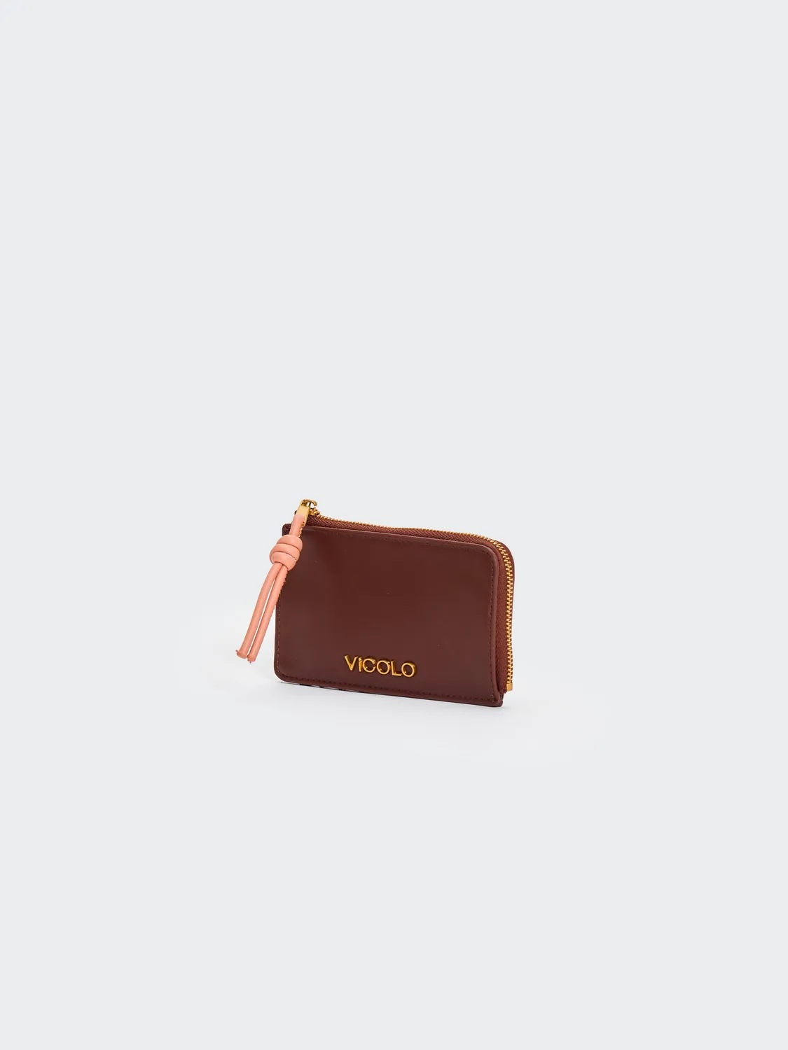 Vicolo Portafoglio in Ecopelle moka con zip