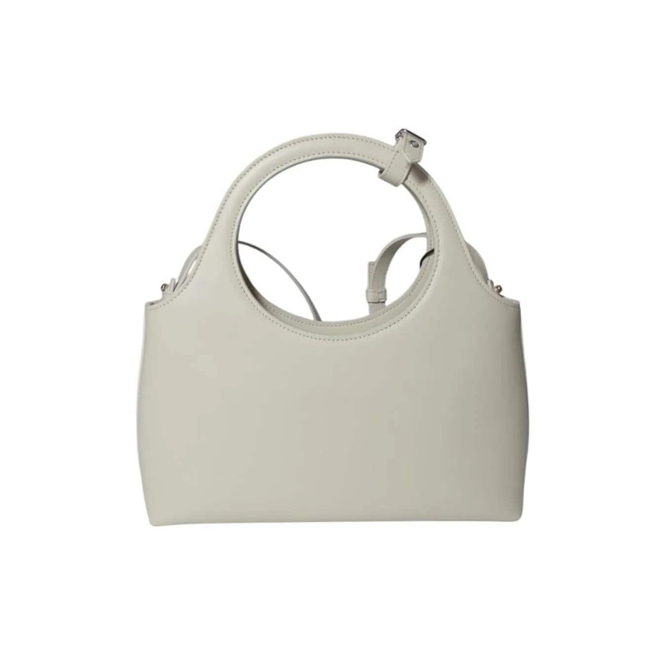Courrèges Holy Day borsa a mano pelle bianco gesso