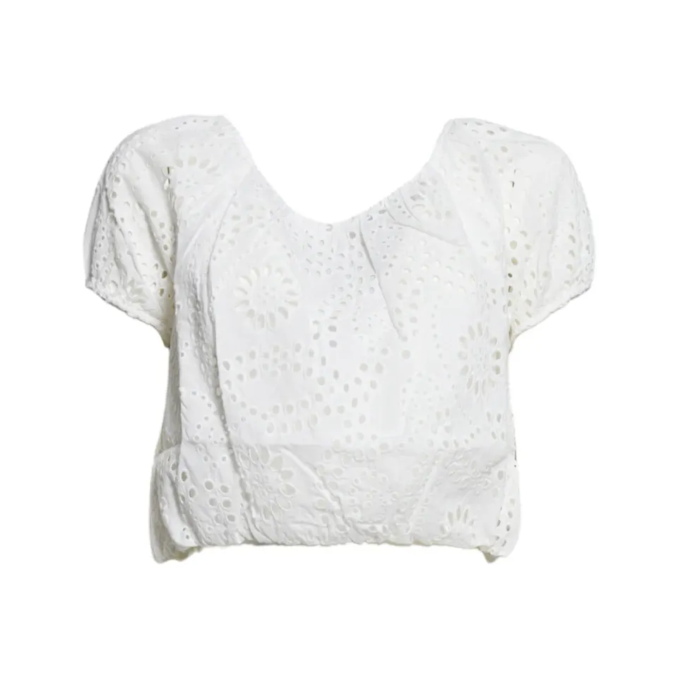 Saint Barth GIA0001 top bambina sangallo bianco cotone