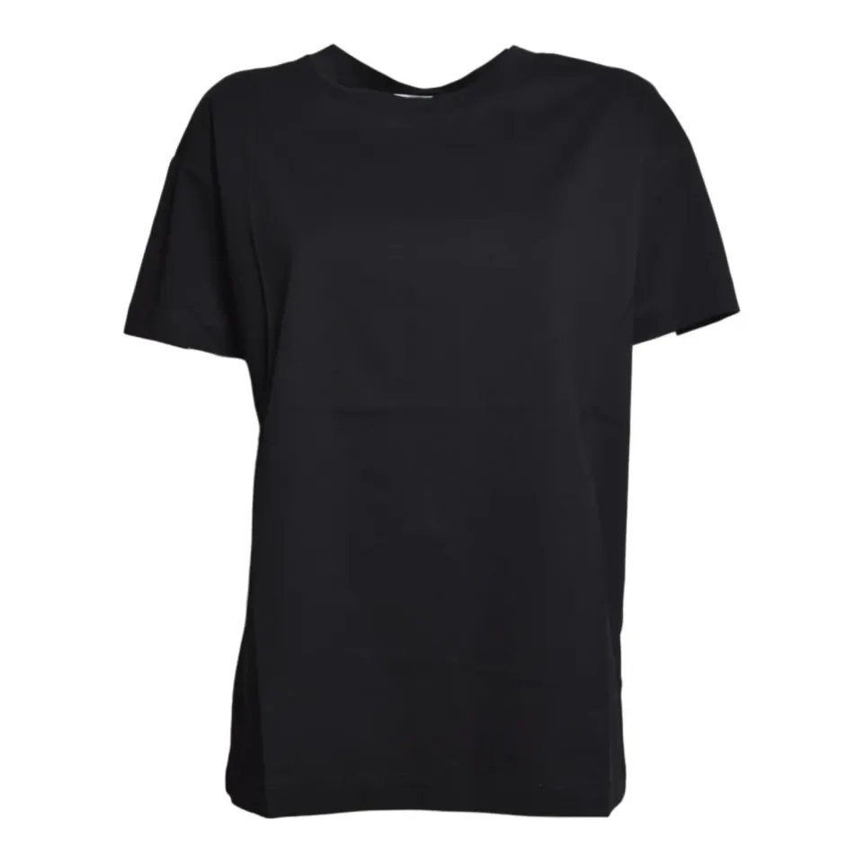SoloTre M1AB0192A99 t-shirt cotone nero