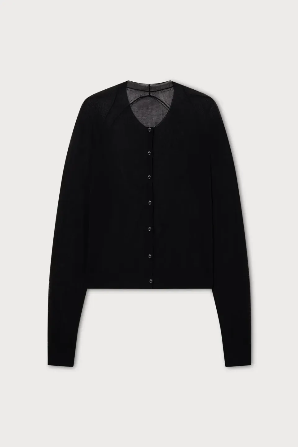 PORTS Black Sheer cardigan nero 999-Black raglan