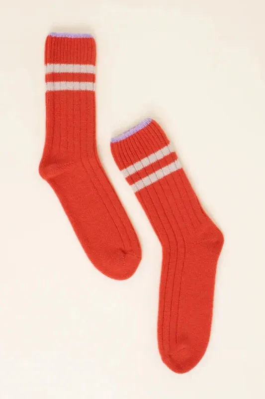 Popeia Wool Socks calzini rossi lana riciclata 35-38