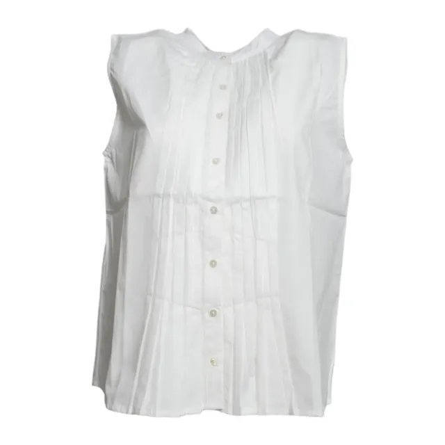 Merci Tulip blusa bianca in cotone