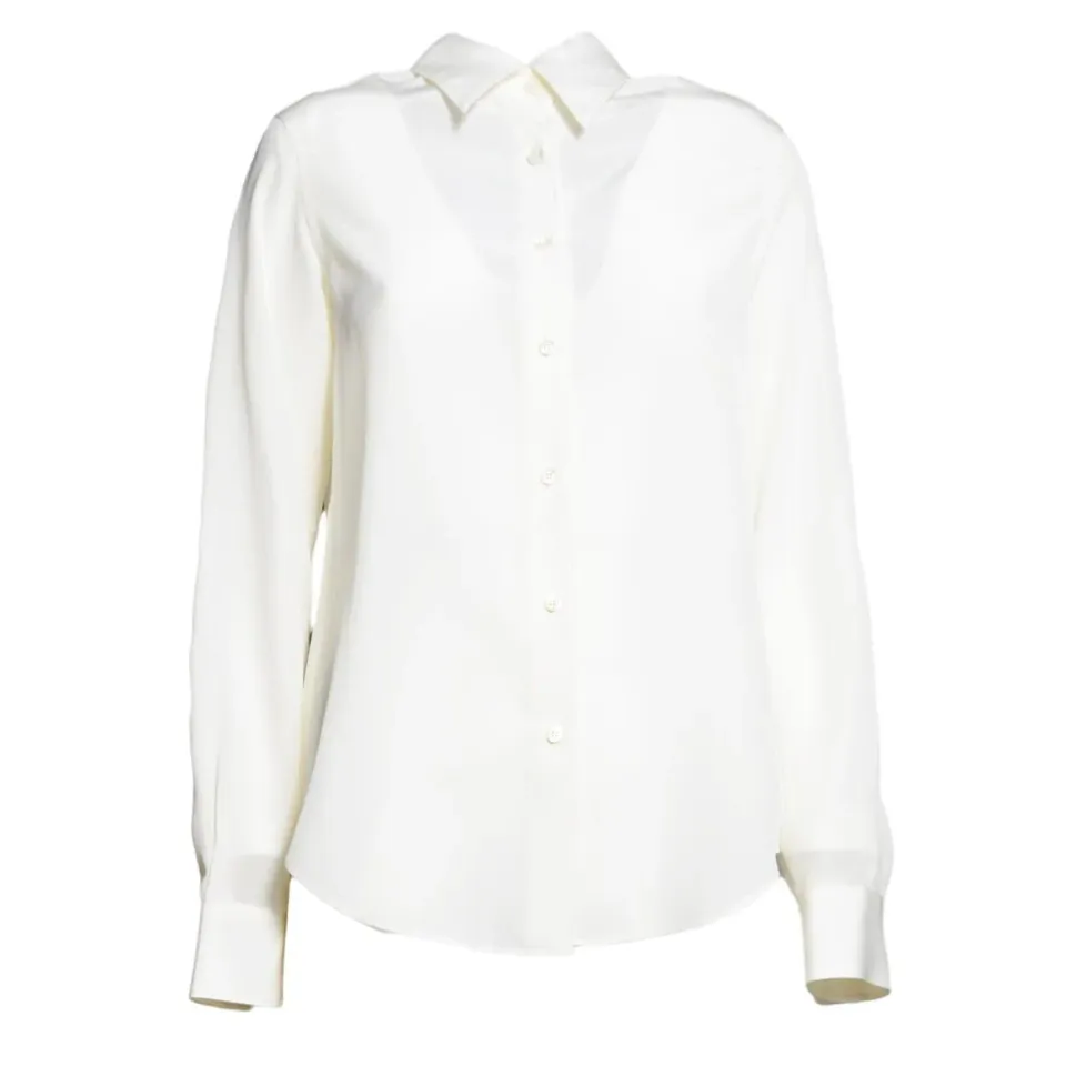 Aspesi 5422F753 05071 camicia seta panna 38-44