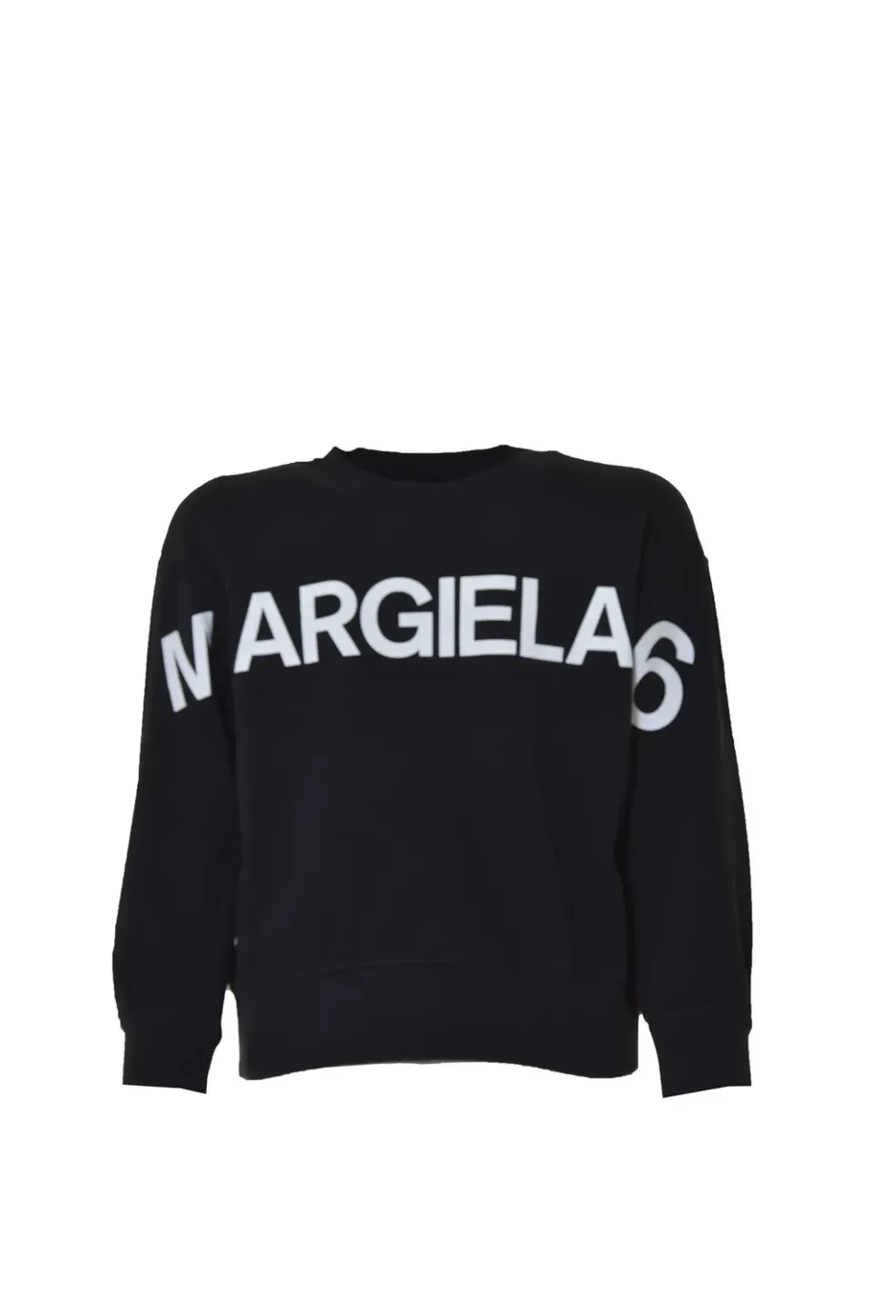 MM6 Maison Margiela Junior M60237MM006 Felpa Nera Cotone