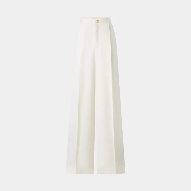 PORTS Relaxed Fit pantaloni crema vestibilita rilassata