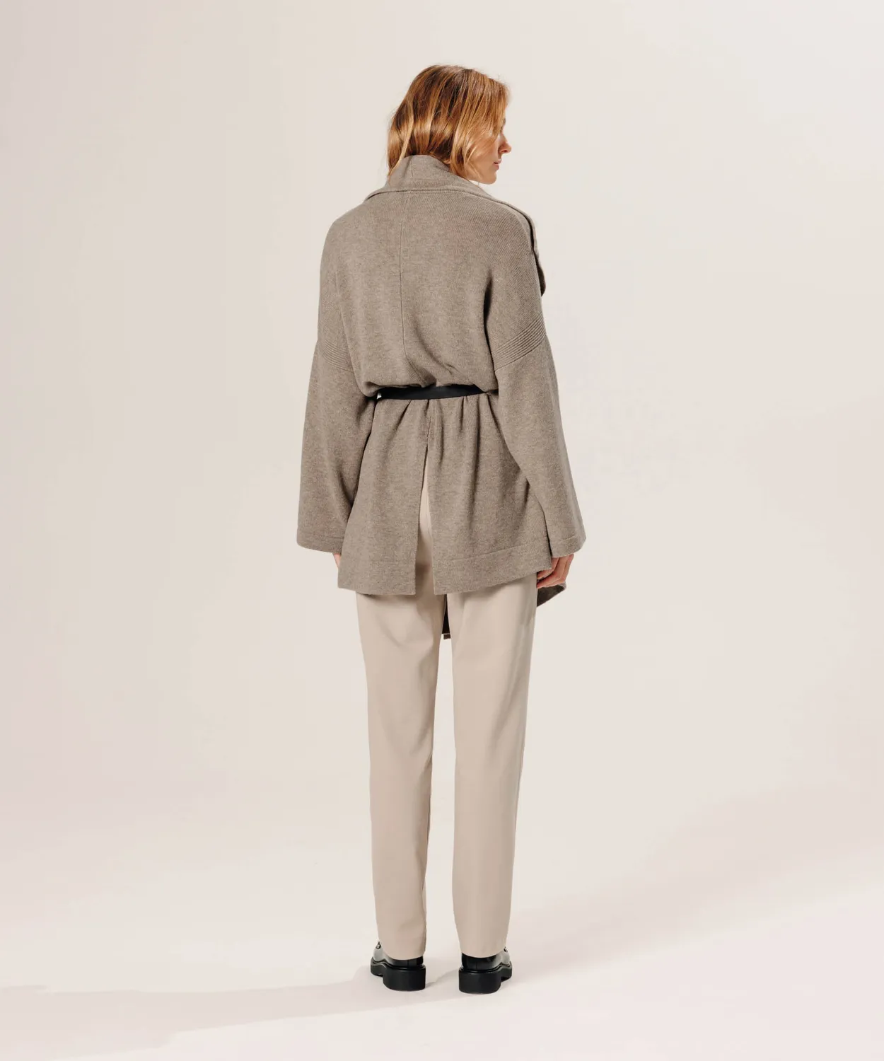Rodier cappotto lungo lana merino tortora