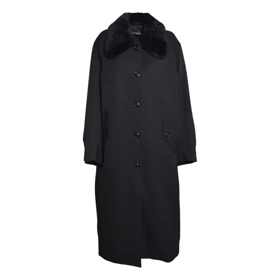Our Legacy W4261TCB Tundra cappotto nero 34 gabardine