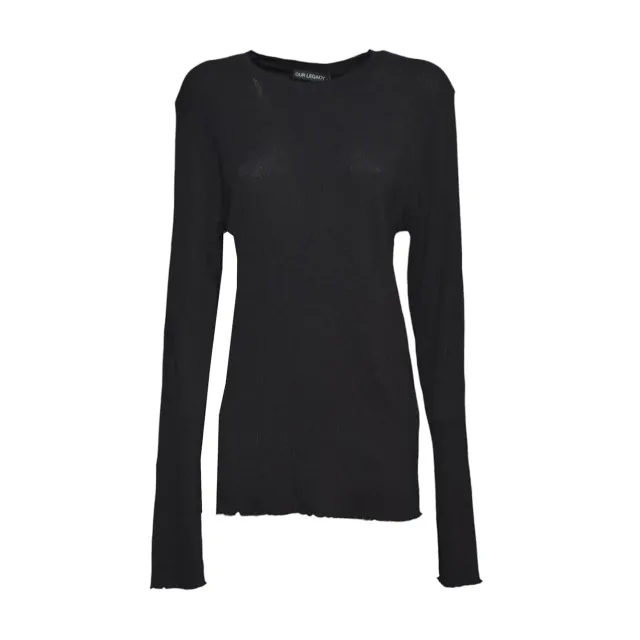 Our Legacy M4266EC maglia uomo nera ripple rib