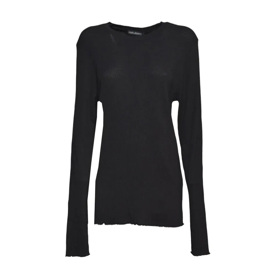 Our Legacy M4266EC maglia uomo nera ripple rib