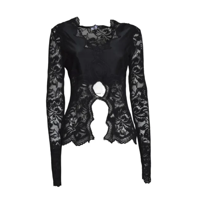 Rabanne 26PJTO173PA0170 maglia pizzo nero donna