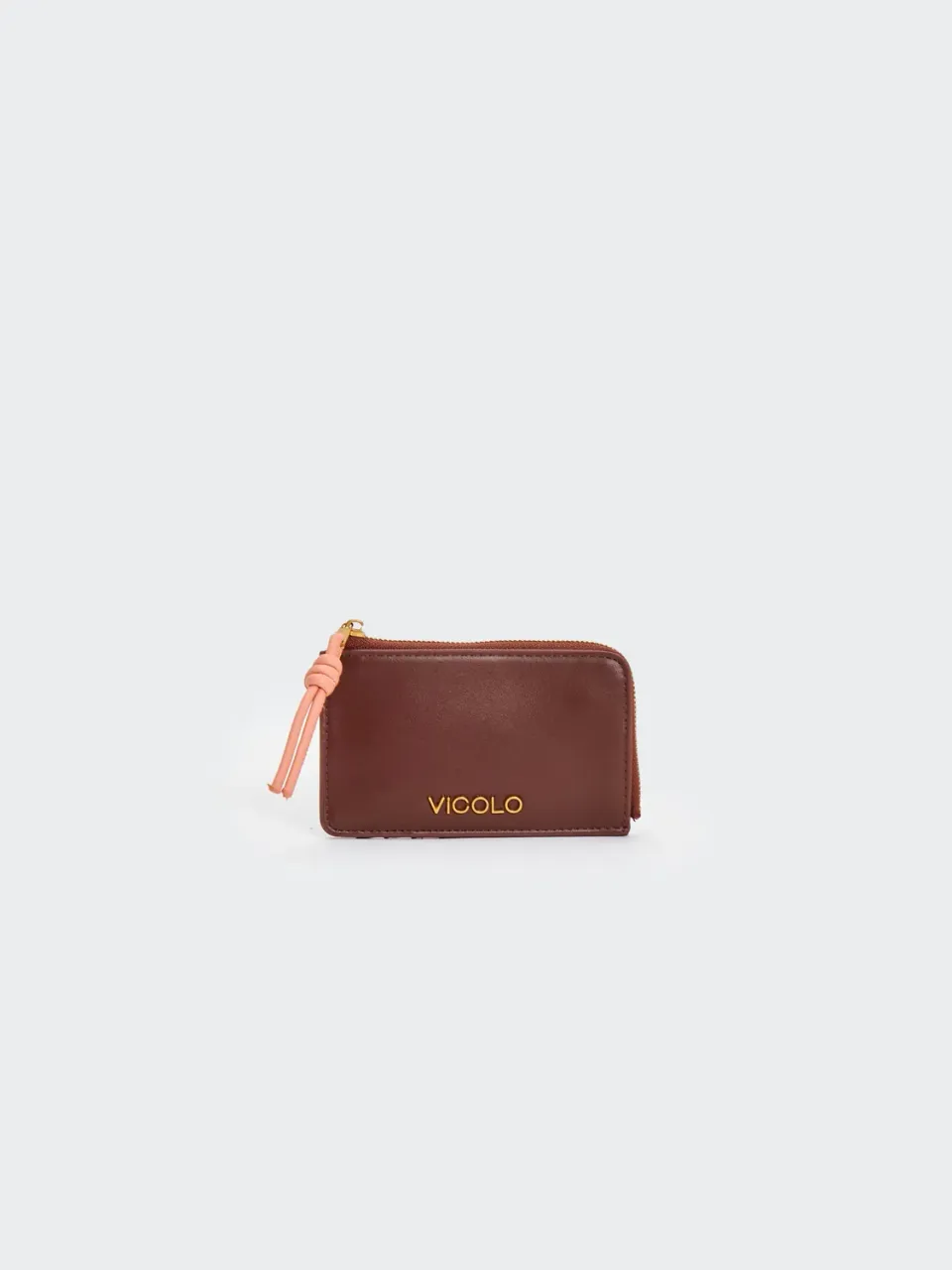 Vicolo Portafoglio in Ecopelle moka con zip