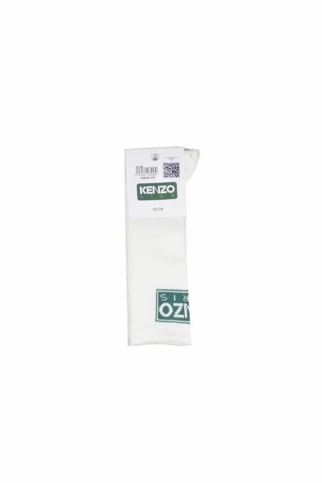 Kenzo Junior K50030 calzini bianchi cotone lunghi