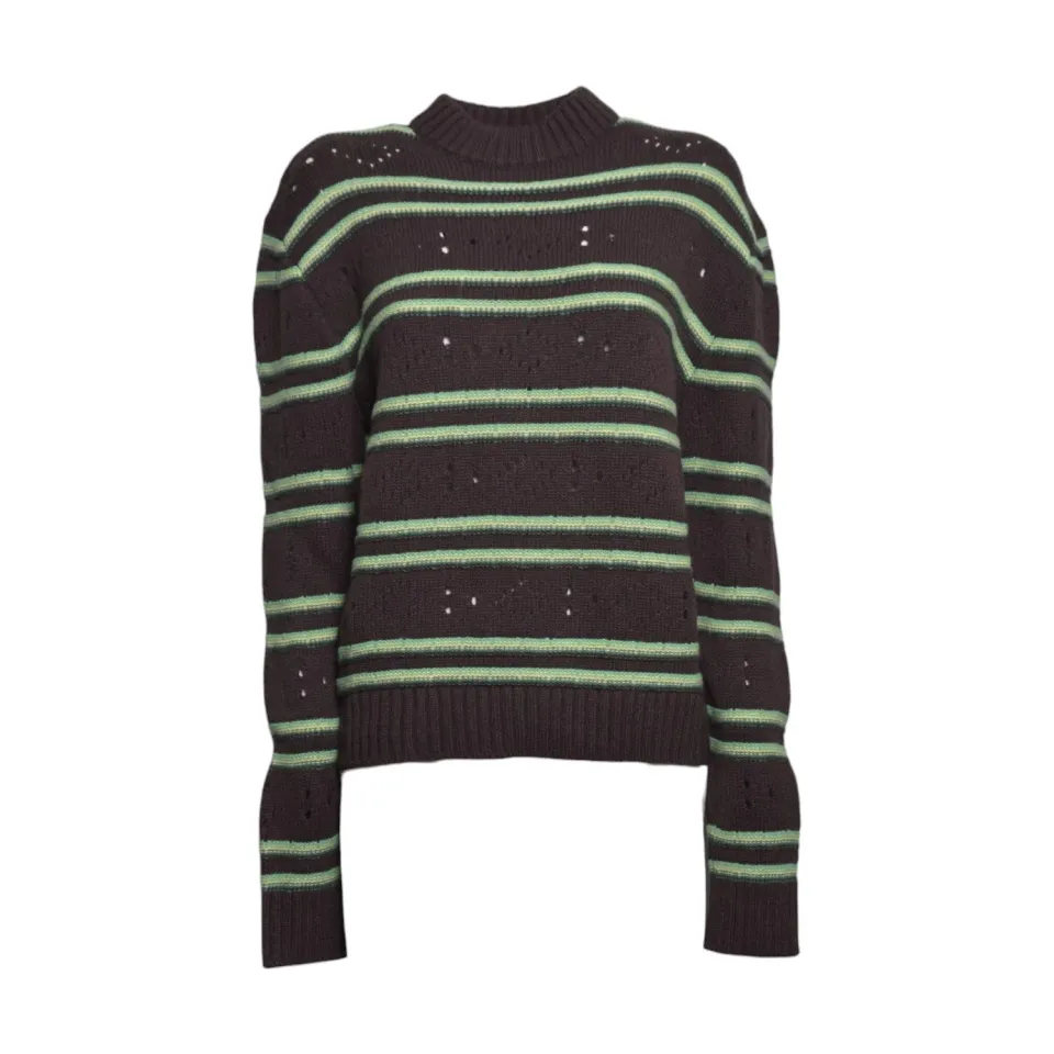 Marni GCMD0683Q0UFX330 cardigan lana marrone verde 40