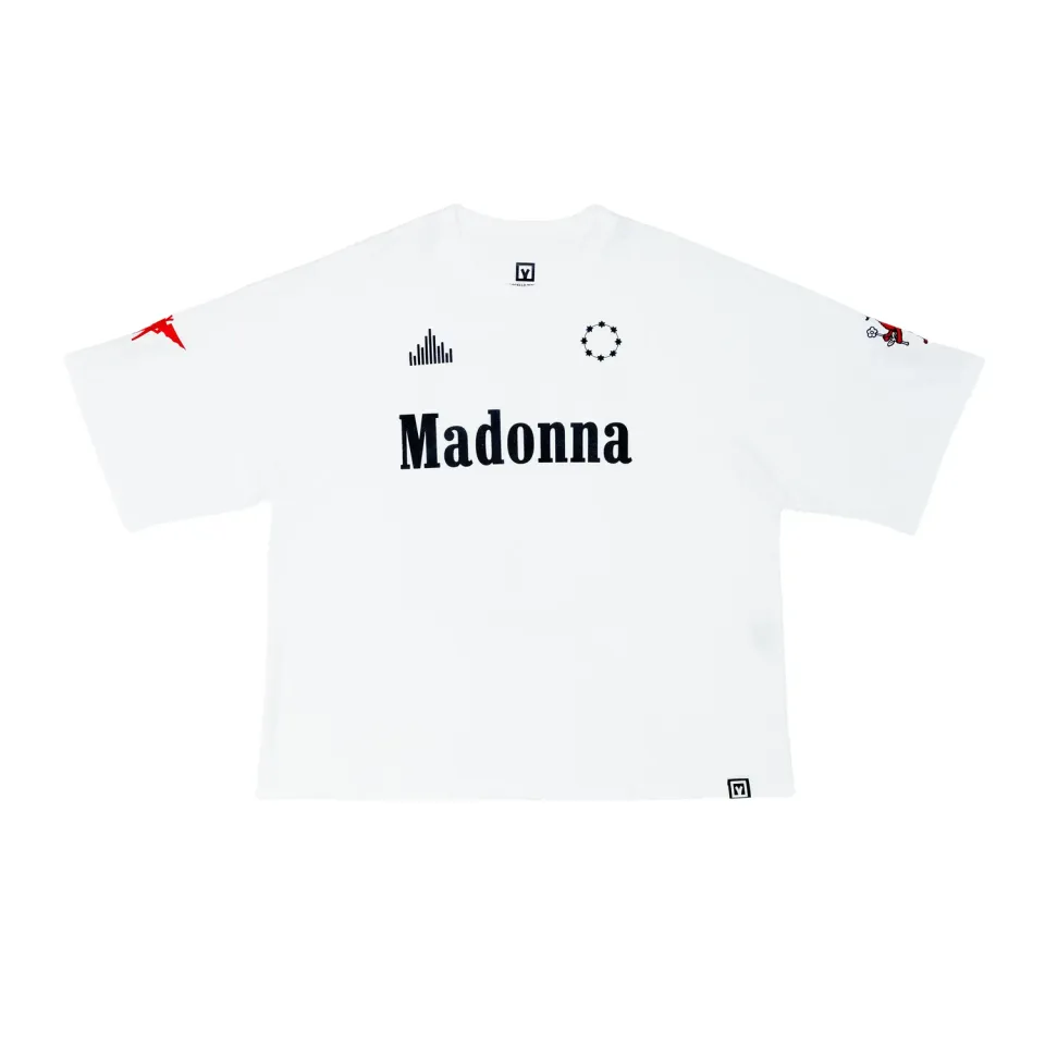 Marcello Pipitone Madonna White t-shirt oversize bianco sporco