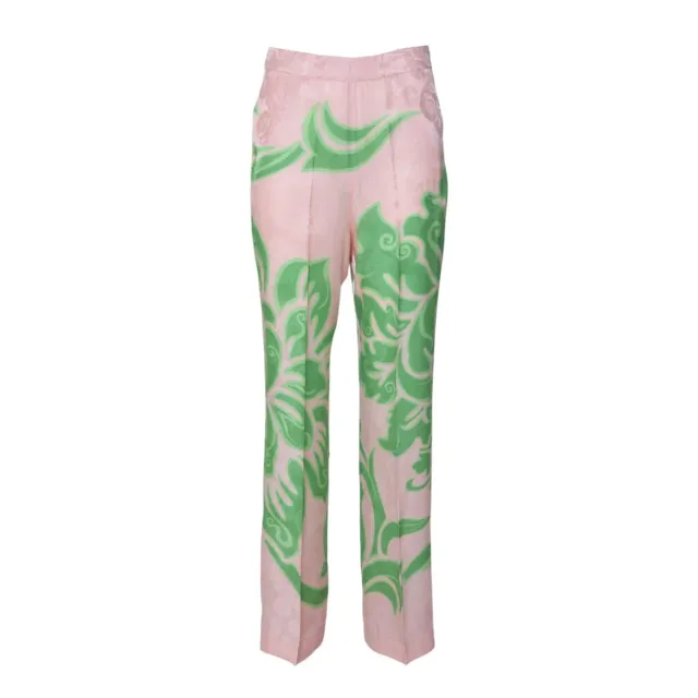 Etro WREA0014AK731 Pantalone Paisley Rosa Verde