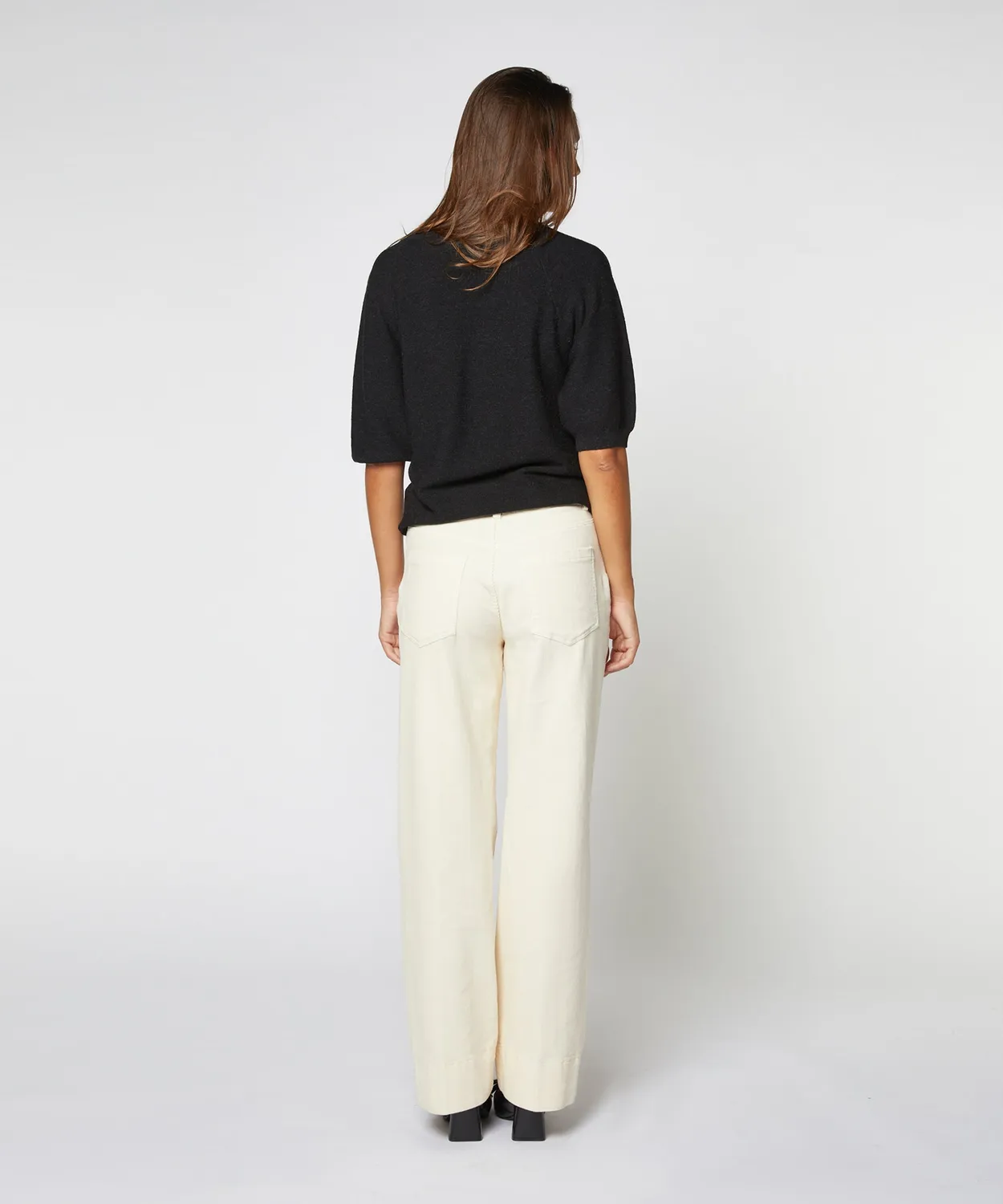 Rodier Maglione merino maniche 3/4 antracite
