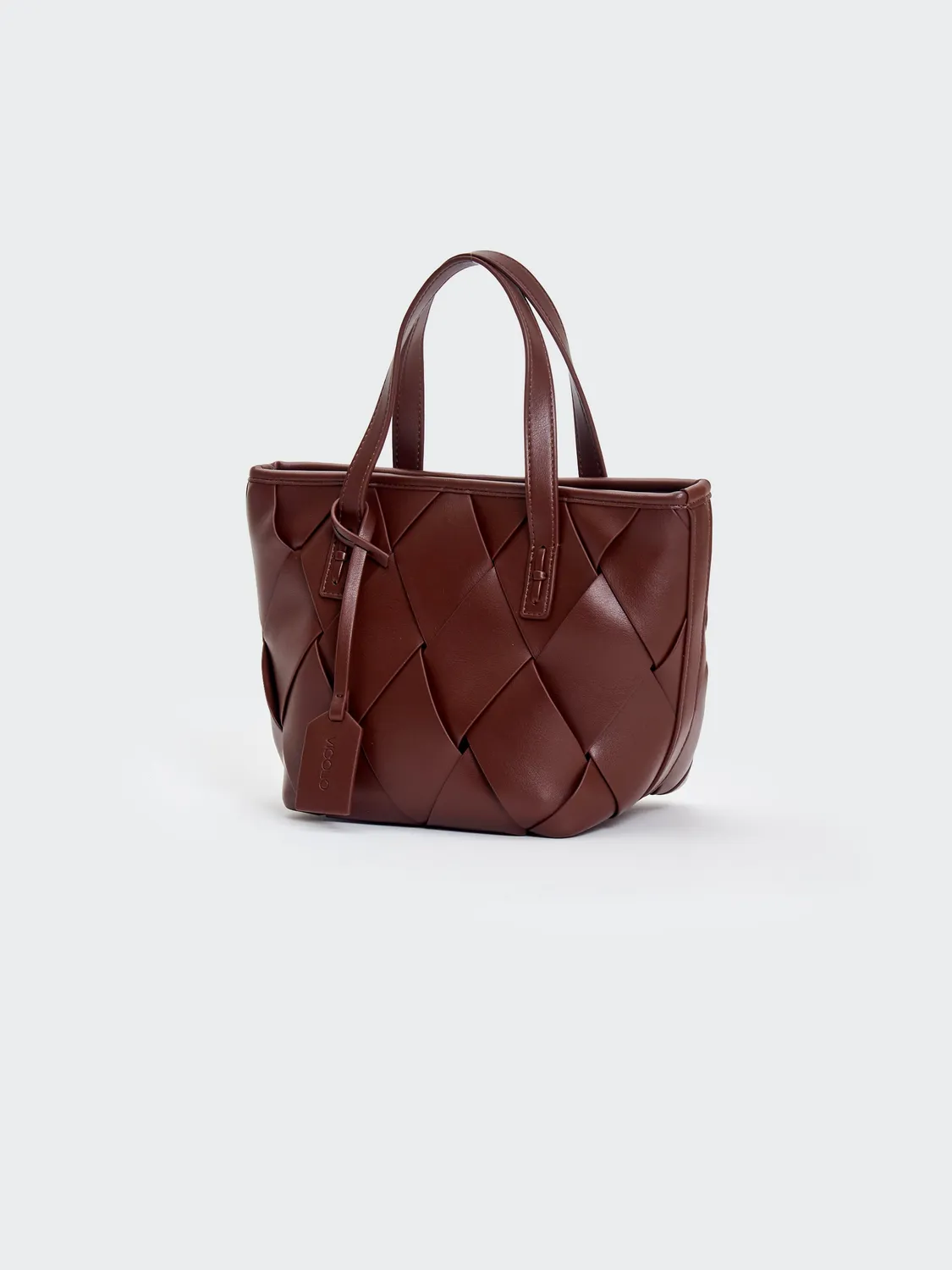 VICOLO Hoshi Small borsa moka intrecciata