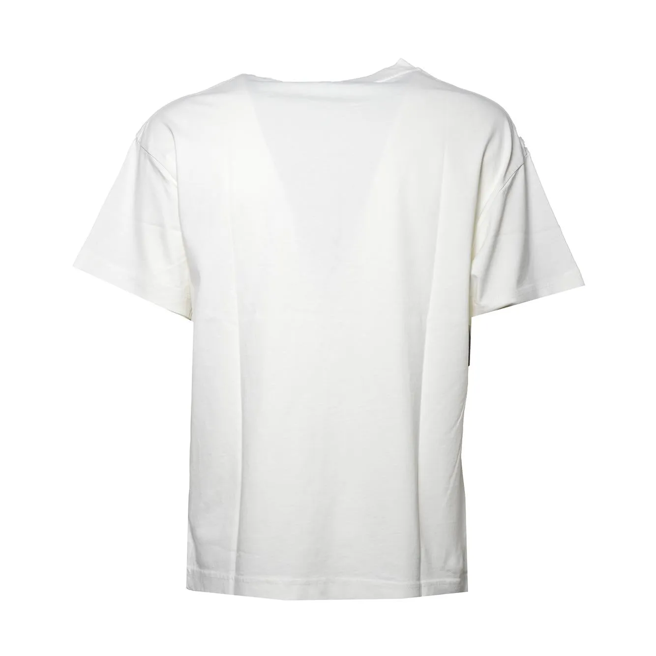 Palm Angels PMAA109S26JER008 t-shirt bianco/nero logo collo