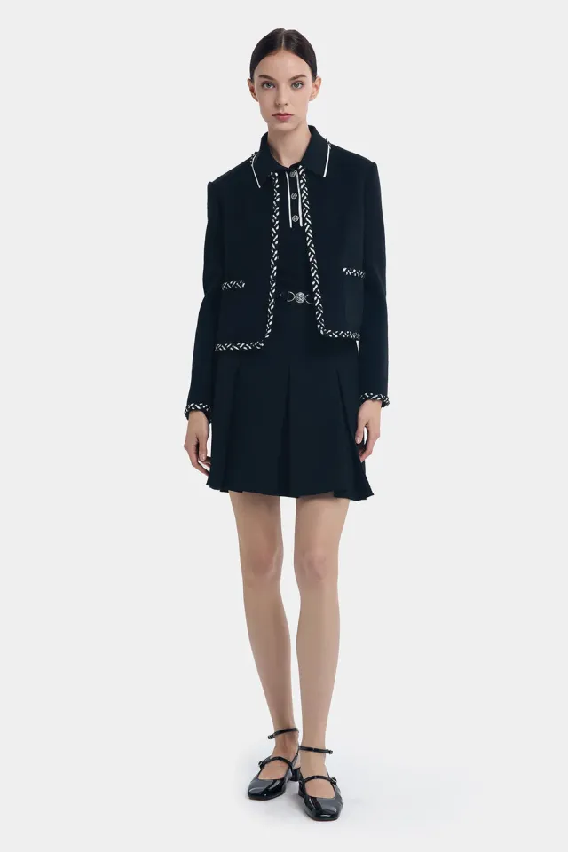 Ports Cappotto Lana Cashmere Rifiniture nero