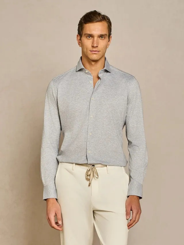 Paul Taylor Camicia Jersey Cotone Grigia