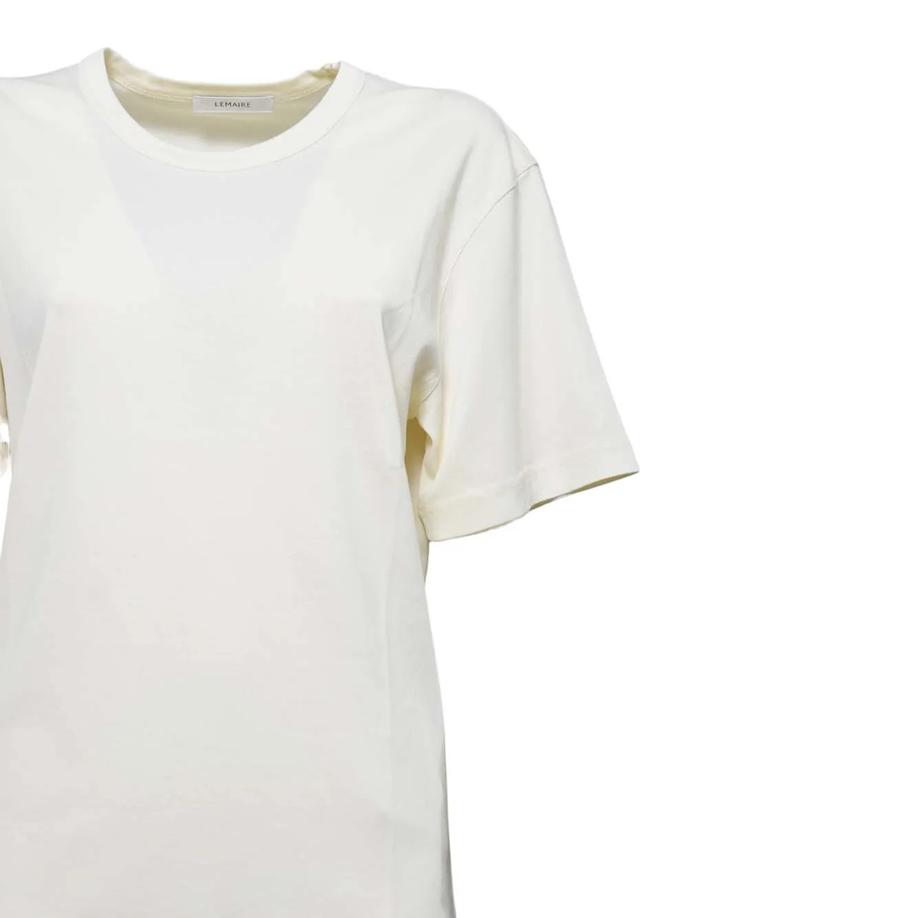 Lemaire TS0002LJ1016 t-shirt donna panna in cotone