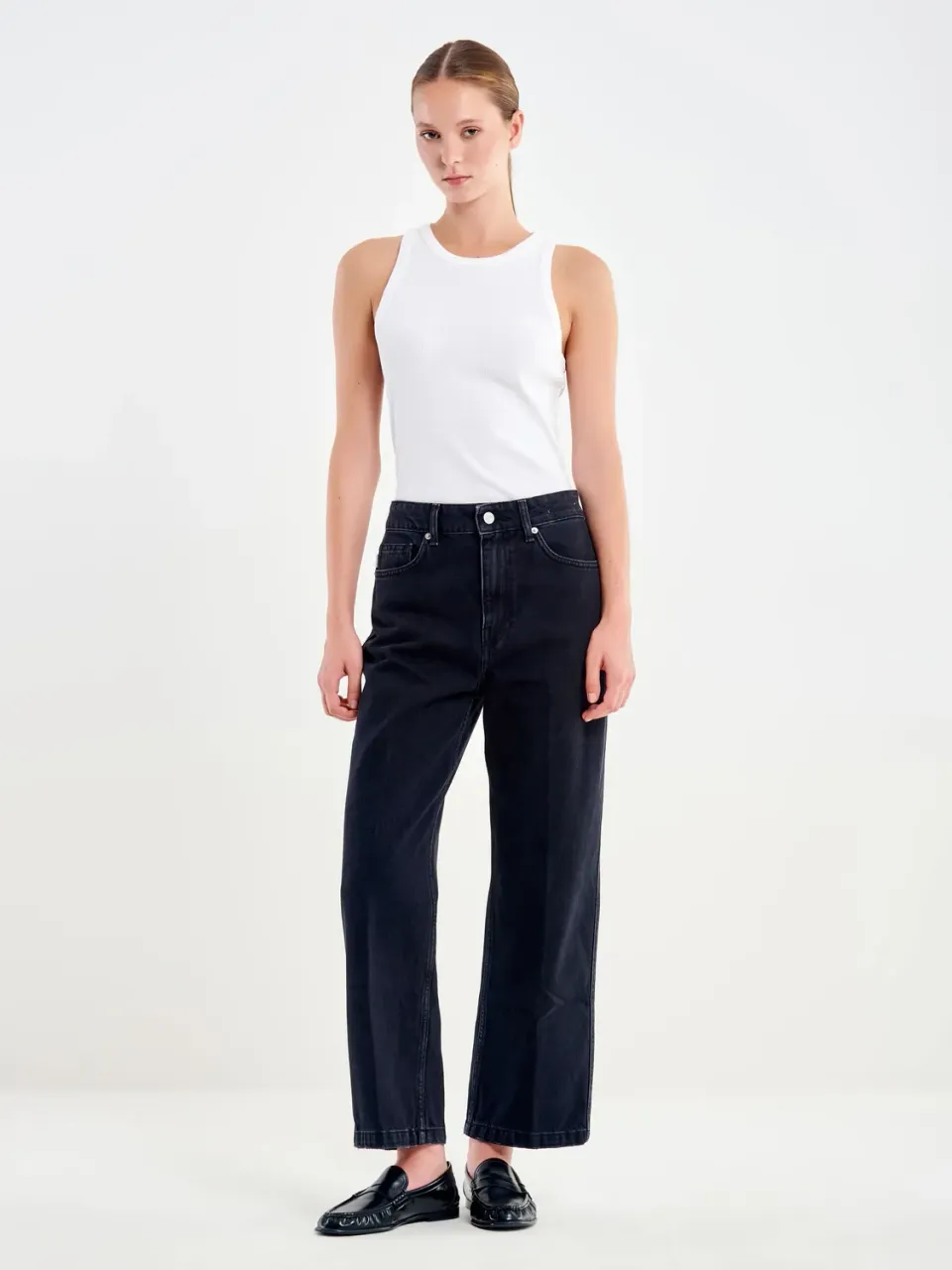 Vicolo Jeans Icon Kate jeans nero straight vita alta