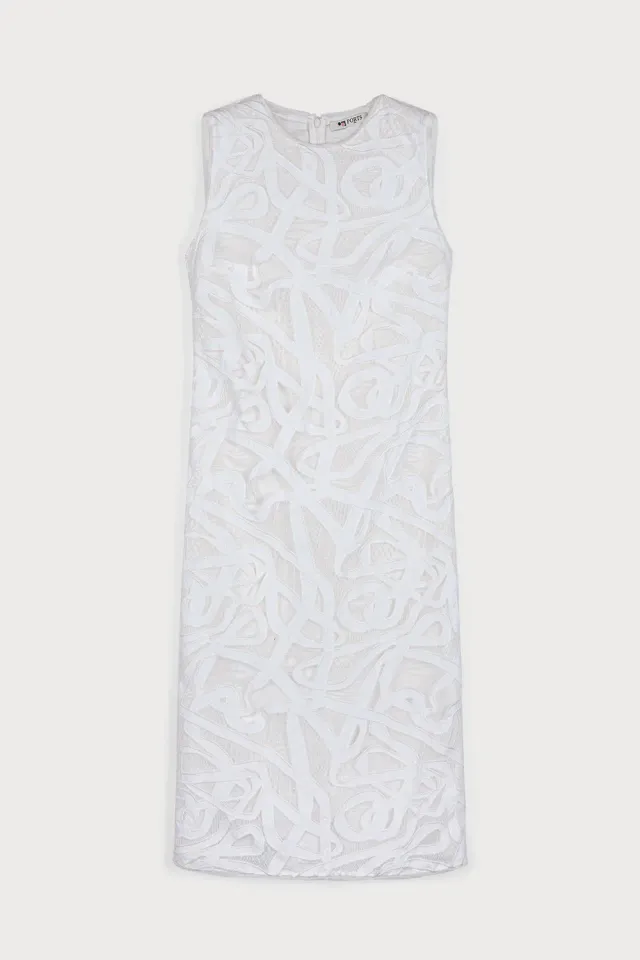 Ports 1961 Weaving Lace abito bianco pizzo estivo