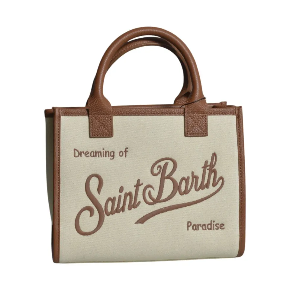 Saint Barth Vanity VANMD001 borsa beige canvas media