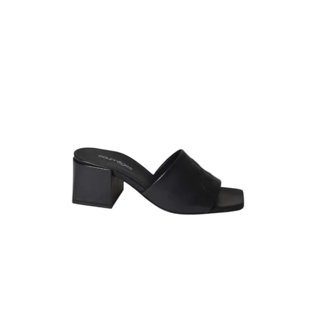 Courrèges Shadow 125SSD027AG0030 mules nere pelle