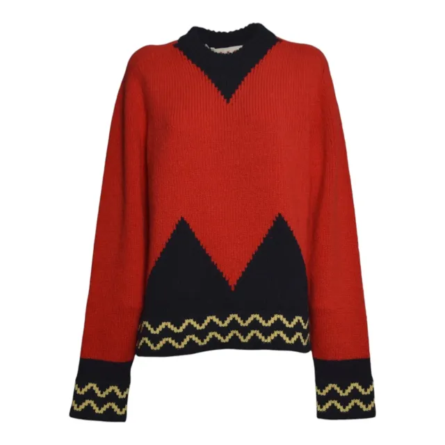 Marni GCMG0501Q0UFH100INR66 cardigan rosso in lana