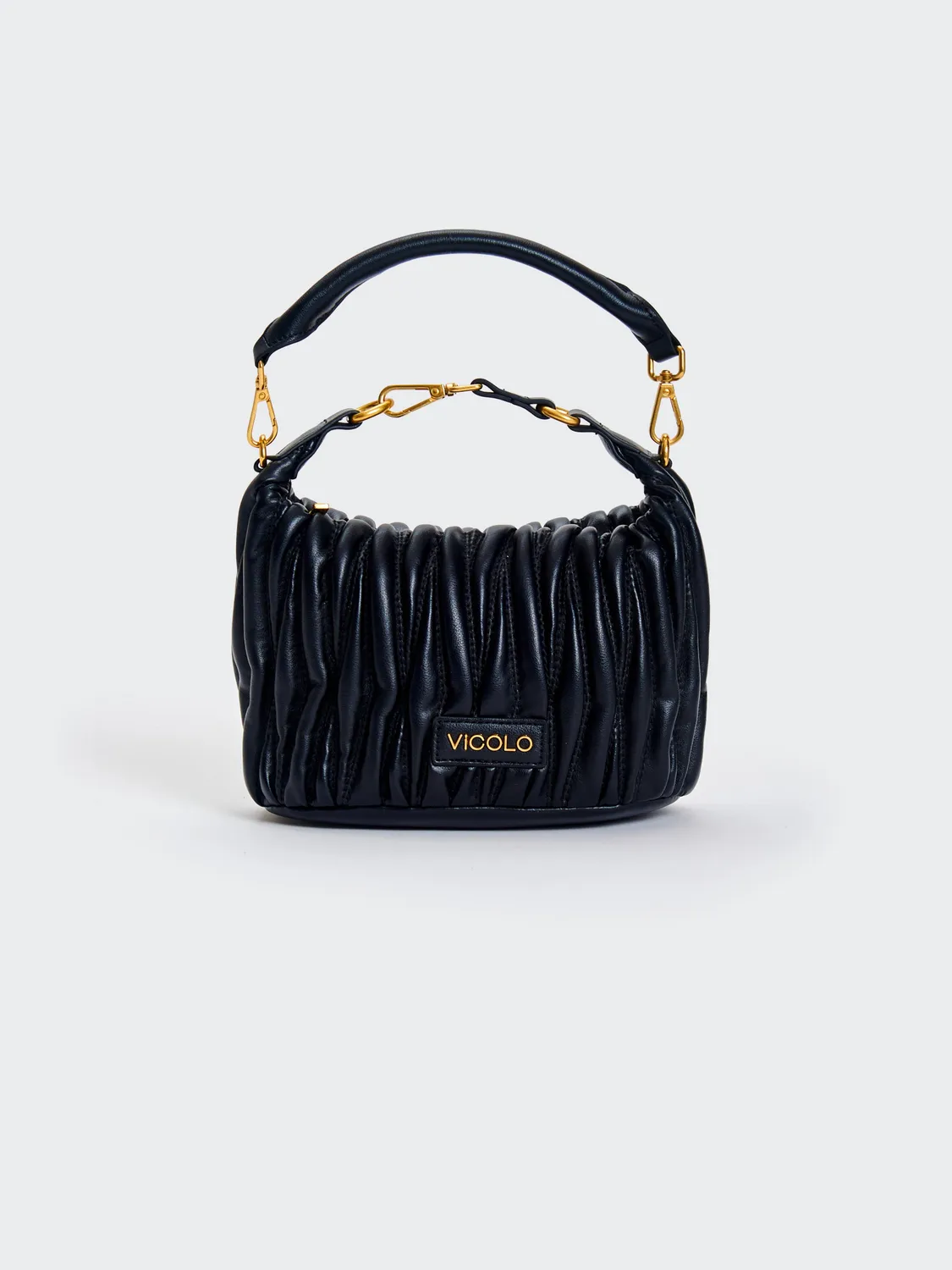 Vicolo Hook Borsa Trapuntata Puffy Nera Unica