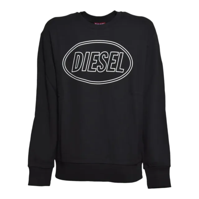 Diesel Junior J02611 felpa nera ragazzo cotone