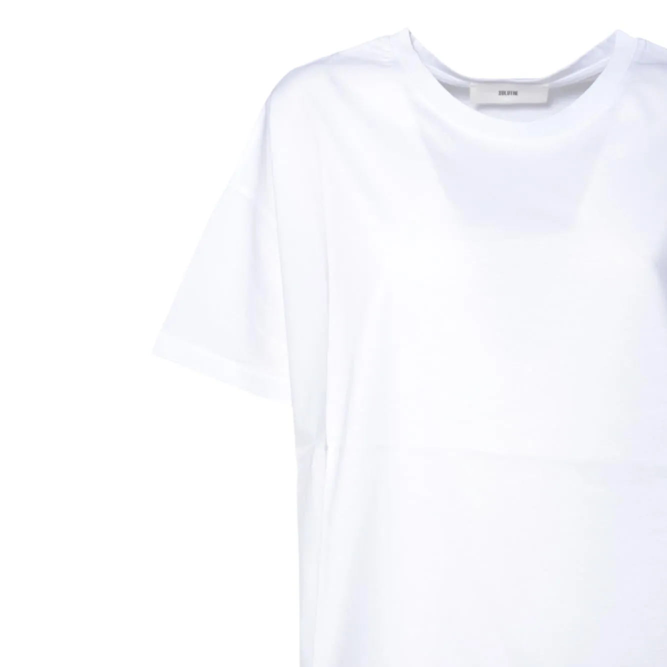 Solotre M1D0165 t-shirt donna bianca in cotone boxy