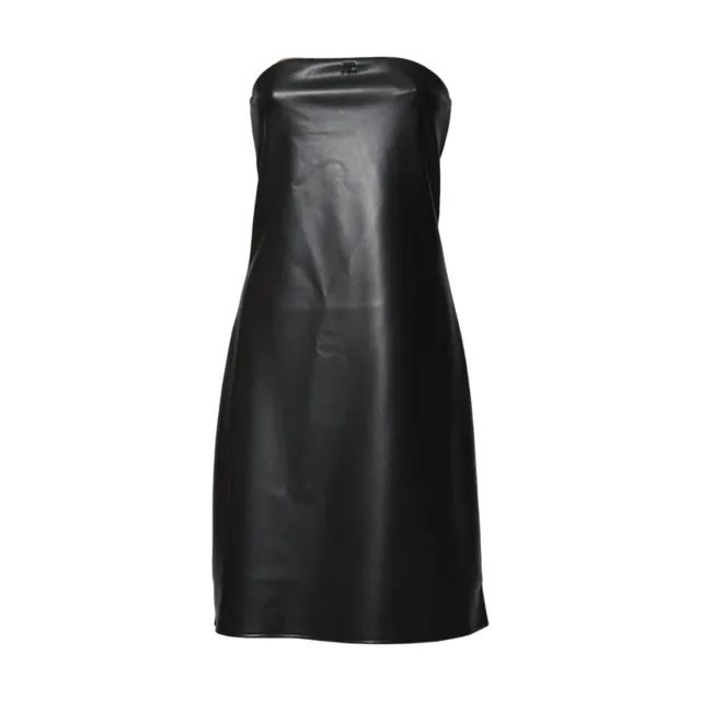 Courreges 425JRO749PU0049 abito bustier nero lingerie S