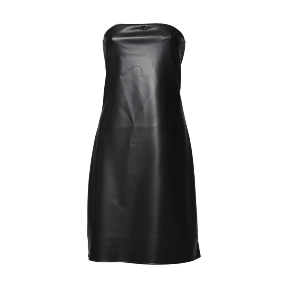 Courreges 425JRO749PU0049 abito bustier nero lingerie S