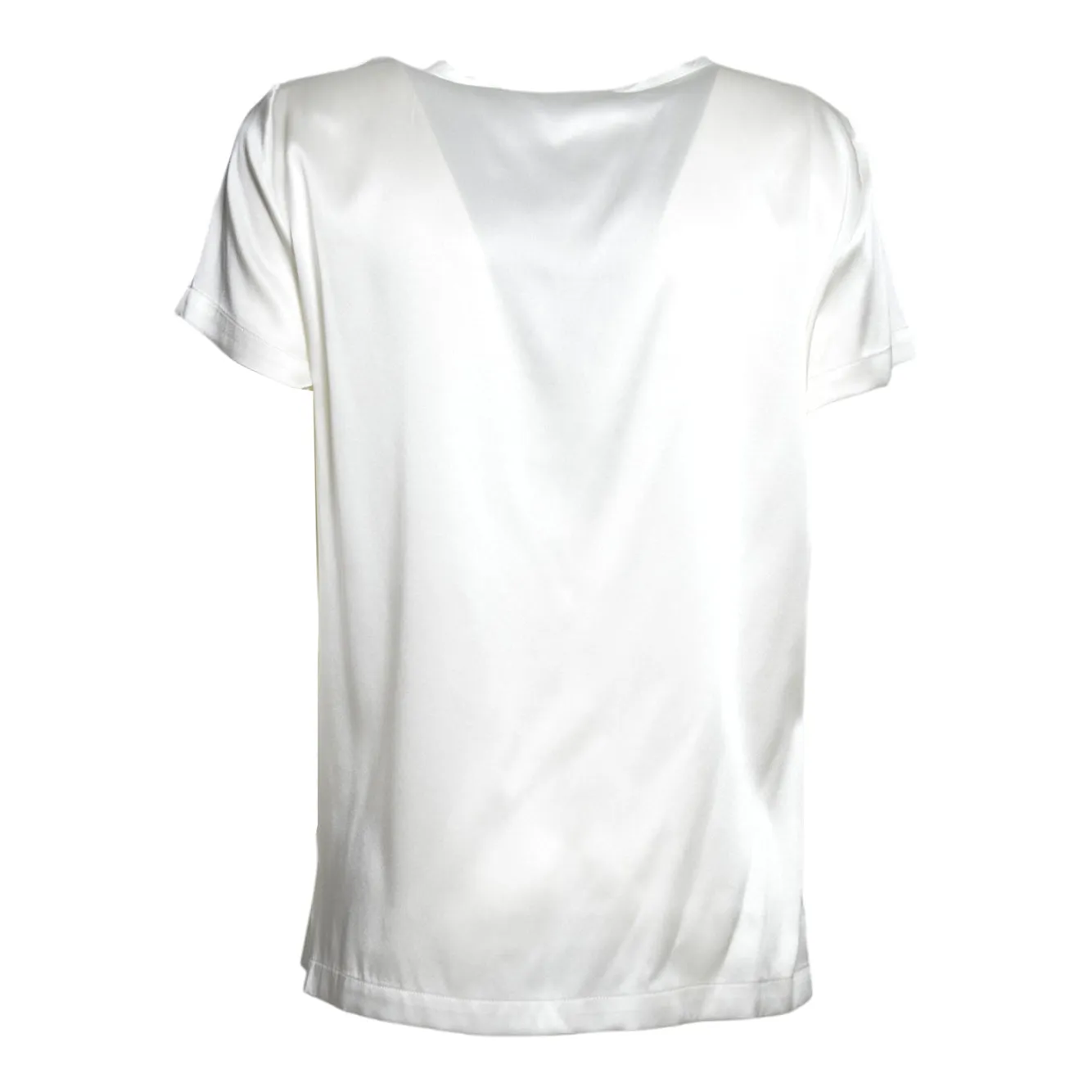 Solotre M1AB0173 T-shirt donna panna in seta