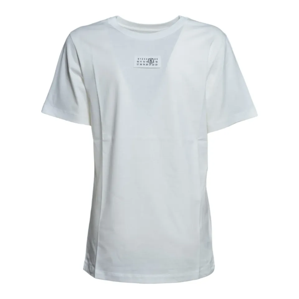 MM6 Maison Margiela Junior M61163MM04IM6102 T-shirt Panna