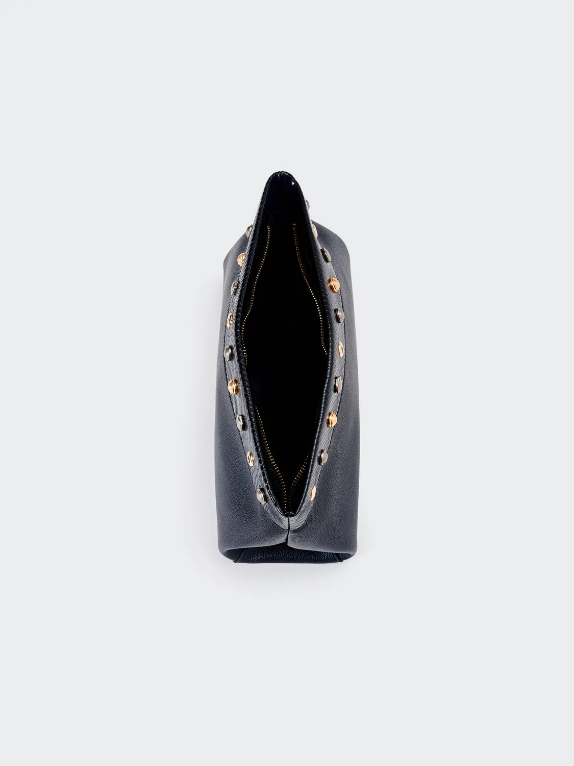 Vicolo Rebel clutch ecopelle nera pitonata