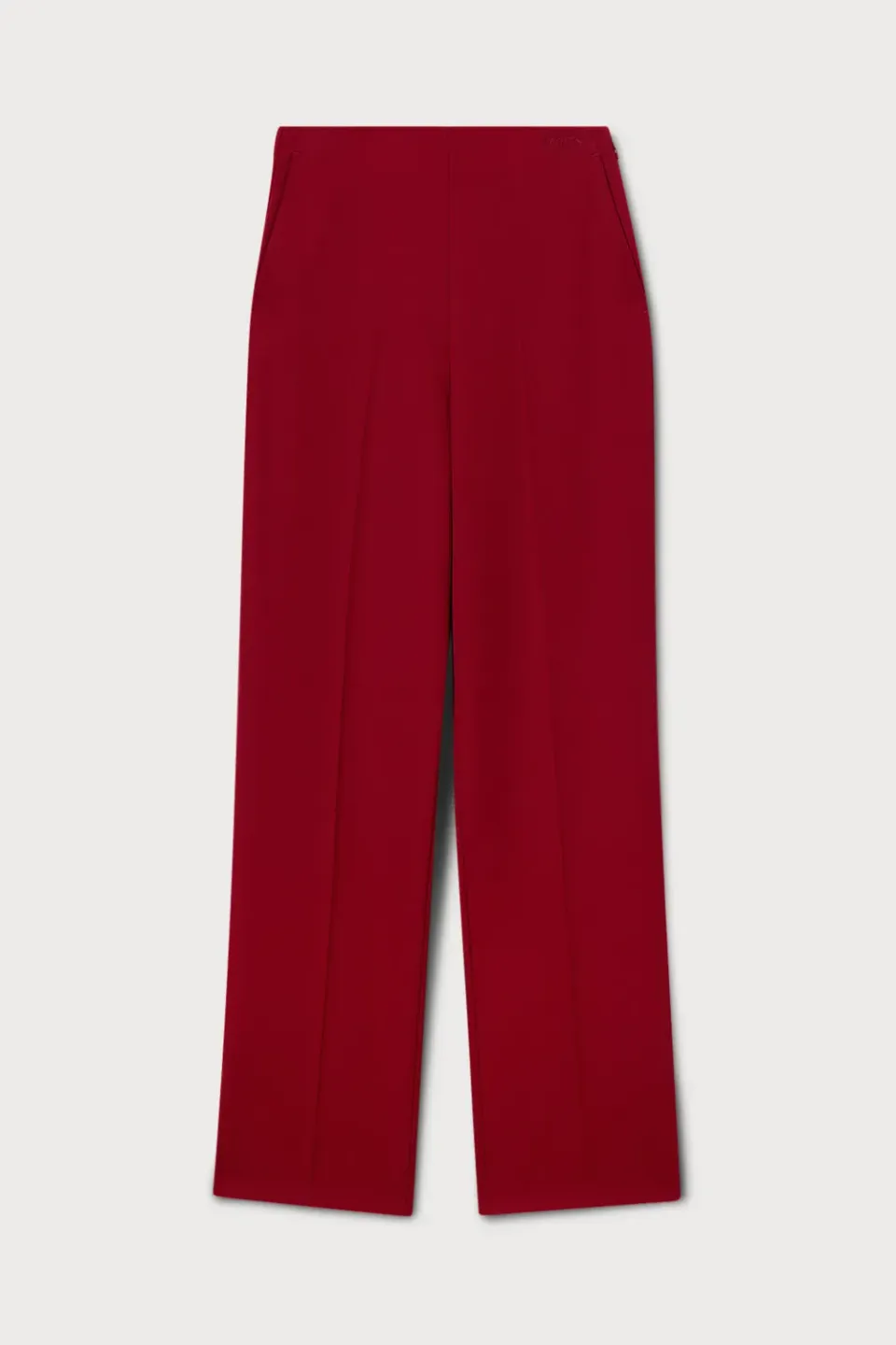 PORTS PW426TST01-QWW049 pantaloni dritti lana rossa