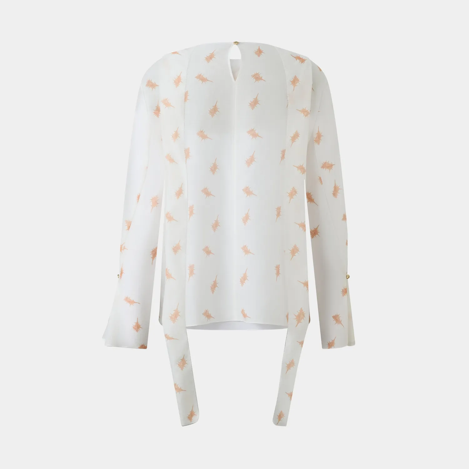 Ports Spiky Shell Shirt camicia crema fantasia
