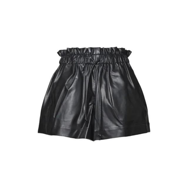 Marant Étoile Naline SH0271FAD1B03E shorts nero ecopelle