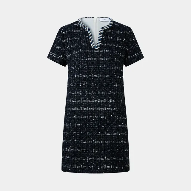 Ports FW25 vestito tweed navy mix taglia 6